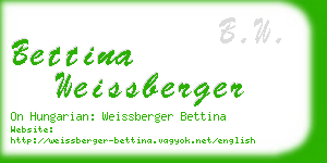 bettina weissberger business card